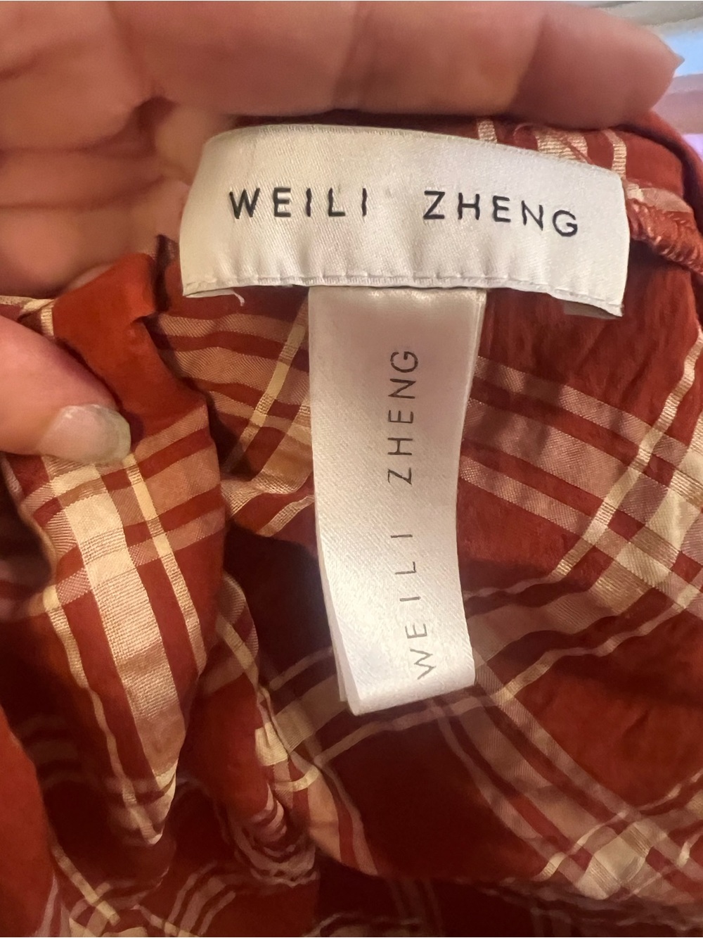 Weili Zheng Plaid Maxi Dress | Oversized |  Approx. XL | EUC | Euro Cottagecore - Picture 8 of 10